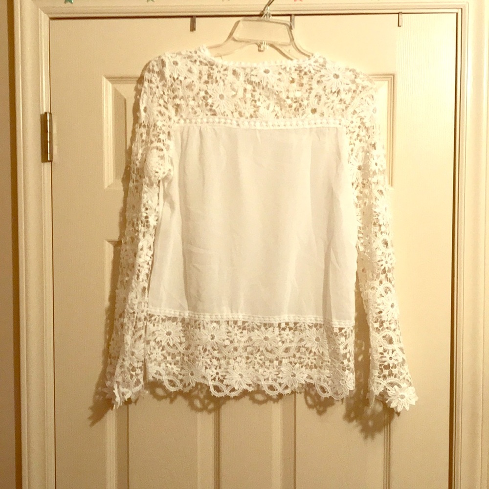 Lace sheer blouse